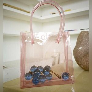 Maryam nassir zadeh Transparent pvc Pink Tote Bag